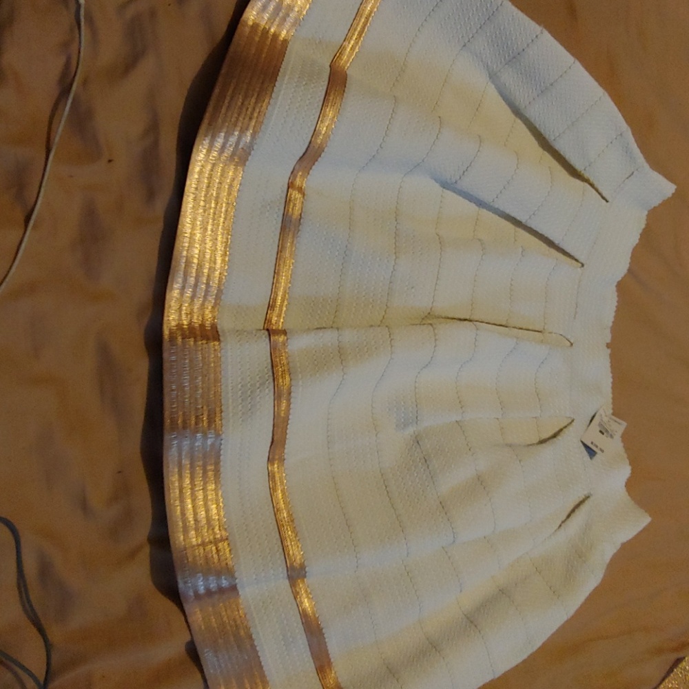 Gold and off white skirt